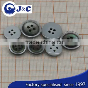 Plastic and Black MOP Natural Shell Combination Buttons,black Mother of Pearl Sea Shells Buttons. thumbnail-1