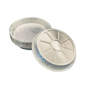 Round 2000ml Disposable Aluminum Foil Container 290x42mm for Baking Roasting and Serving thumbnail-1