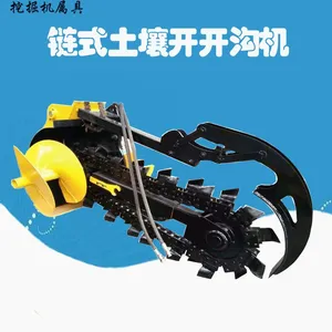 Hand Held Chain Trencher Manufacturer, Hydraulic Driven Trencher Operation thumbnail-2