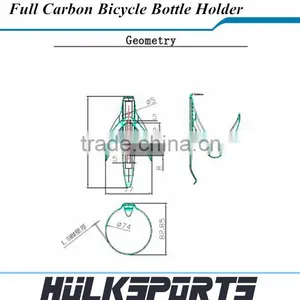 2015 Hot Sell Light Weight Carbon Fiber Bicycle Water Bottle Cage 3K Water Bottles thumbnail-2