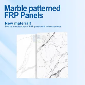 Residential Bathroom Wall FRP Marble Patterned Panels Waterproof Anti-Mold Non-Toxic High Durability Design FRP Panel thumbnail-1