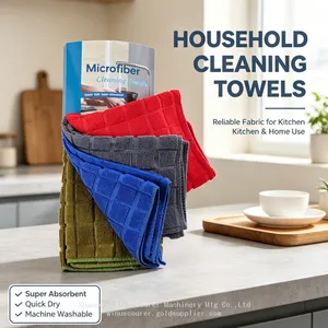 OEM ODM Microfiber Cleaning Towels Assorted Bright Color Lint‑Free Absorbent Cloths for Household Car Cleaning Bulk Supply thumbnail-3