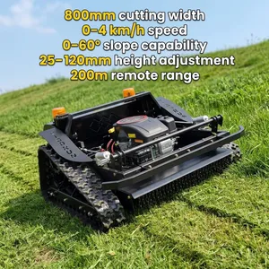 Servo 800mm Tracked Remote Control 60 Degree High Torque Robotic Mower thumbnail-1