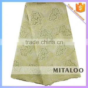 Mitaloo MOG0201 New Double Organza Lace Embroidered Fabric With Sequins thumbnail-2