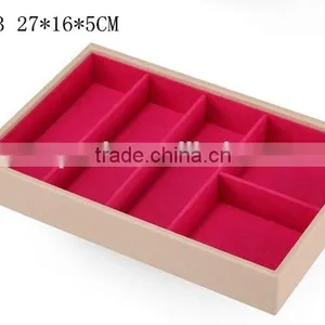 W1275I-4 Wholesale Slope Style Cosmetic Storage Box Stackable Wooden Jewelry Display thumbnail-4