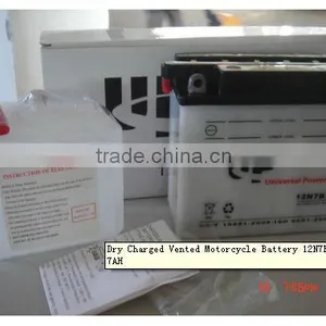 Dry Charged Vented Motorcycle Battery 12N7B-3A 12V7AH thumbnail-1