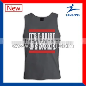 High Quality Custom Running Singlets Fashion Men's Singlet thumbnail-1