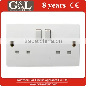 Double 13A Switched Socket Without Neon Indicate thumbnail-1