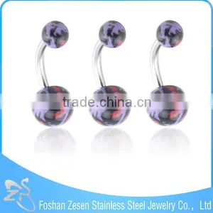 Stainless Steel Jewelry Main Material Resin Balls Belly Piercing Jewelry thumbnail-3