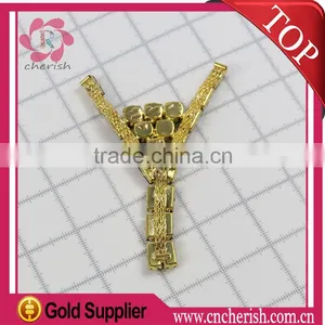 2016 Wholesale Fashion Glass Shoe Ornament Metal Parts Rhinestone Chains thumbnail-6
