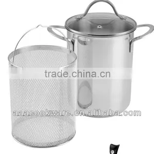 2015 New Products Guangdong Quality Stainless Steel Asparagus Pot With Induction Bottom For Wholesale thumbnail-1