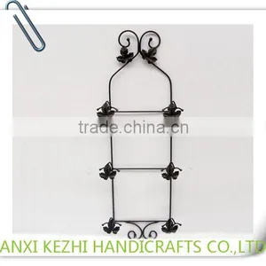 LC-77479 Antique Wrought Iron 3 Tiers Wall Mounted Dish Holder/Rack Quality Choice thumbnail-1