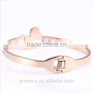Custom Jewelry 316l Titanium Steel Rose Gold Plated Charm Bracelets Horse Bangles thumbnail-2