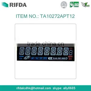 TN Negative Car Audio 14 Segment Flexible Lcd Display thumbnail-1
