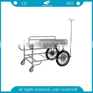 AG-SS031 CE&ISO Approved SS Easy Adjustable Hospital Stretcher Trolley thumbnail-1