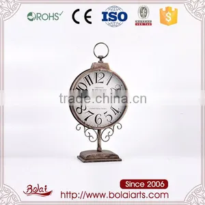 Vintage Gray Circular Railway Lamp Design Clock Small Clocks for Craft thumbnail-1