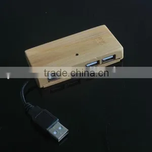 Bamboo Usb Hub With 4 Port thumbnail-1