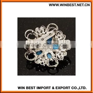 Wholesale China Wedding Flower Brooch, Bulk Rhinestone Brooches,wedding Peacock Brooch thumbnail-5