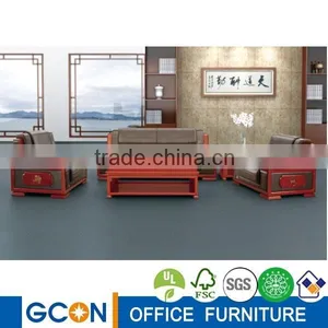 Lether Office Sofa Group With End Tables thumbnail-2