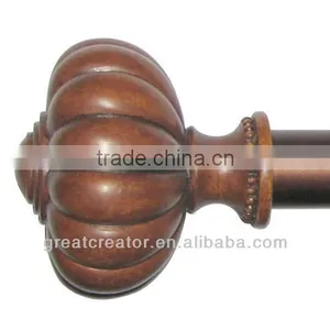 Home Decor Classic Cherry Pumpkin Ball Curtain Rod; Curtain Hardware; Curtain Accessory; Window Drapery Hardware; Drapery Rod thumbnail-1