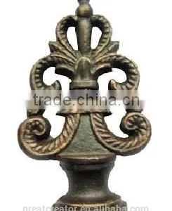 Decorative Wrought Iron Curtain Rod Finials for 1.25" (31.7mm) Curtain Rods thumbnail-1