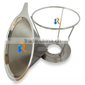 Trade Assurance 18/8 Stainless Steel Reusable Fine Mesh Pour Over Cone Coffee Maker Supplier's Choice thumbnail-6