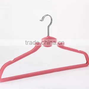 Velvet Flocked Clothes Hangers With Logo thumbnail-1