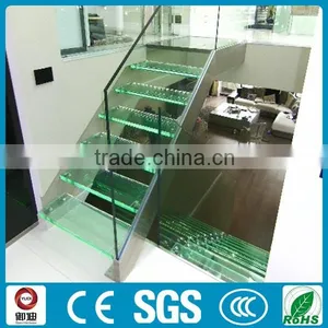 Decorative Modern Indoor Stainless Steel Glass Stairs Supplier's Choice thumbnail-5