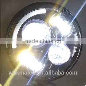 5.75Inch Motorcycle Led Headlights Projector Daymaker Replace Hid Kit For Harley thumbnail-1