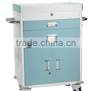 BK09 Medical Crash Cart With Low Square 4 Wheels thumbnail-3