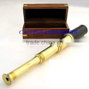 15 TELESCOPE BOX - Handheld Nautical - PIRATE SCOPE Made of Brass With Glass Lenses thumbnail-1