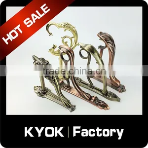 KYOK Cheap Curtain Rod Wall Brackets ,double Curtain Rod Bracket thumbnail-3