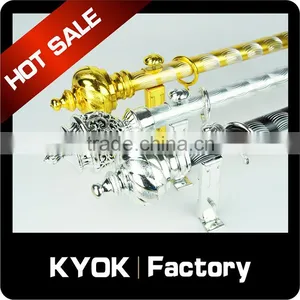 KYOK 2016 Latest Design Double Curtain Rod Accessories, Electric Iron Parts,length 1m Curtain Rod in Dubai thumbnail-4
