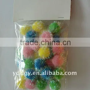 Factory Supply Glitter Pompom Toys for Diy Crafts or Party Decoration thumbnail-1