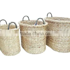 2015 New Product Oval Water Hyacinth Basket for Home Decoration and Furniture thumbnail-1