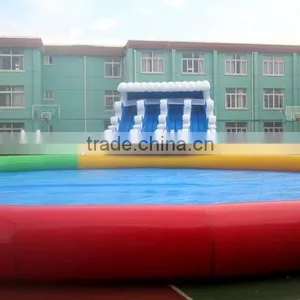 Inflatablewater Amusement Park Waterpark With Wave Slide in Stock thumbnail-4