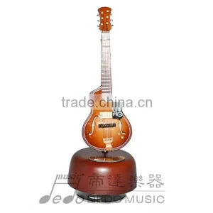 Rotating Wooden Music Box in Various of Instruments Shape thumbnail-1