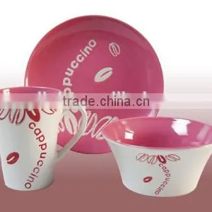 High Quality 3pcs Stoneware Breakfast Set thumbnail-1