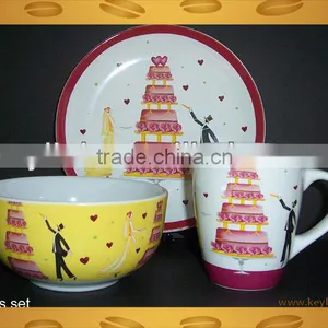 High Quality 3pcs Porcelain Breakfast Set thumbnail-1