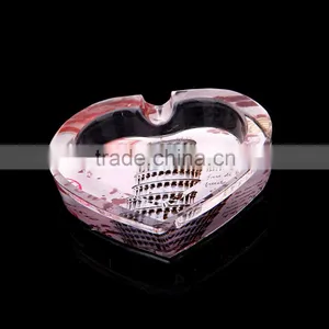 Custom Logo Round Ashtray Crystal Cigar Ashtray thumbnail-2