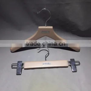 2016New China Products Wooden Hangers for Trousers With Clips Supplier's Choice thumbnail-3