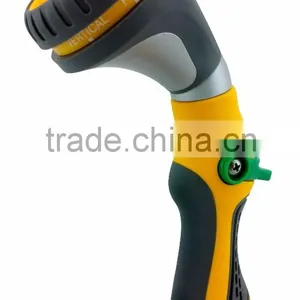 8 Patterns Thumb Control Metal Garden Hose Nozzle Zinc Threaded End thumbnail-6