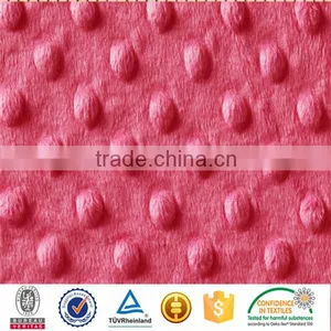 Oeko-tex 100 China Produced High Quality Ultra Soft 100% Polyester Minky Dot Micro Velboa Fabric thumbnail-1