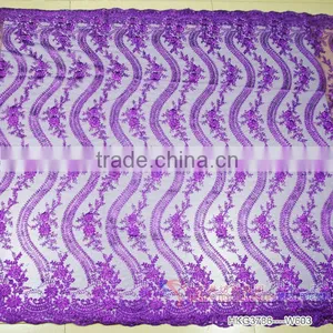 Embroidery Design Corded Polyester Lace Fabric thumbnail-1