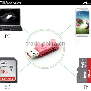 Universal Card Reader Mobile Phone PC Card Reader Micro USB OTG Card Reader OTG TF / SD Flash Memory Wholesale thumbnail-3
