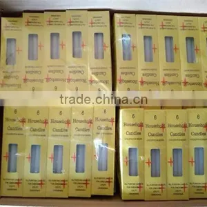 Cheap 11g White Paraffin Wax Household Candle With Yellow Box thumbnail-3