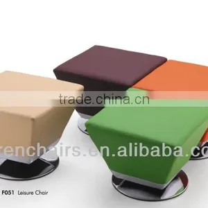 Modern Design Furniture Classic Leather Soft With Metal Base Colorful Stools thumbnail-1