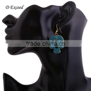 Wholesale Jewelry Fashion Designs Ladies/Women's Ethnic Bohemian Skull Green Beaded Earrings Dangle Earrings thumbnail-4