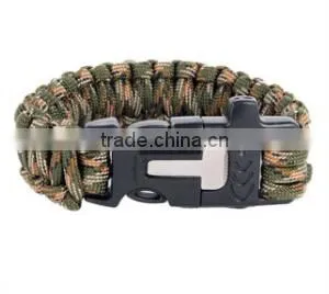Outdoor Multifunction Survival Paracord Bracelet With Fire Starter Buckle thumbnail-4