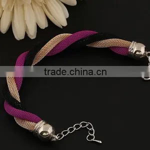 Gold Bangle Stainless Steel Twisted Cable Womens Bracelet Cuff Open End thumbnail-4